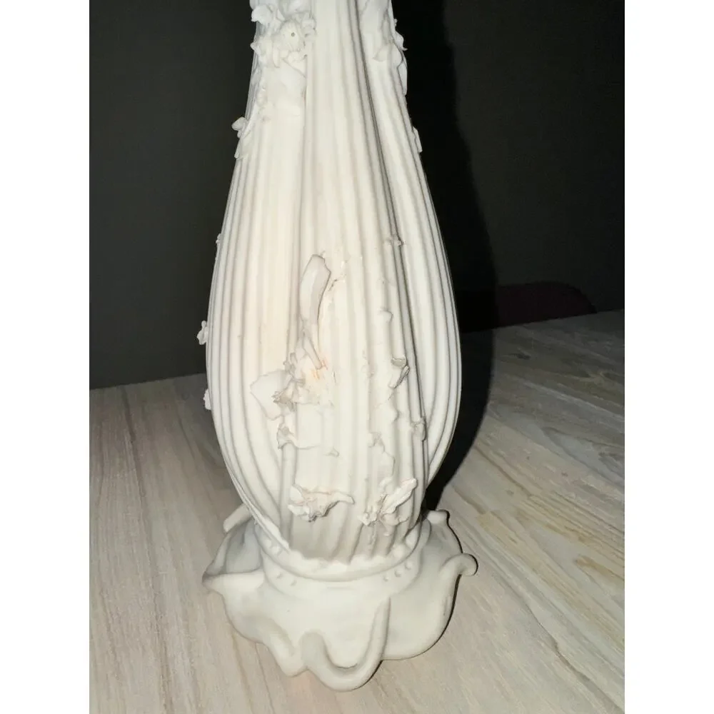 Antique 19th Century Samuel Alcock Vase Floral Cut Out Unique One of a Kind FLAW